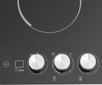2 Burners Electric Cooktop, 20 Inch 110V 1700W Electric Ceramic Cooktop Built-in Electric Stove Top with 5 Power Levels and Kid Safety Lock and Timer (No Plug)