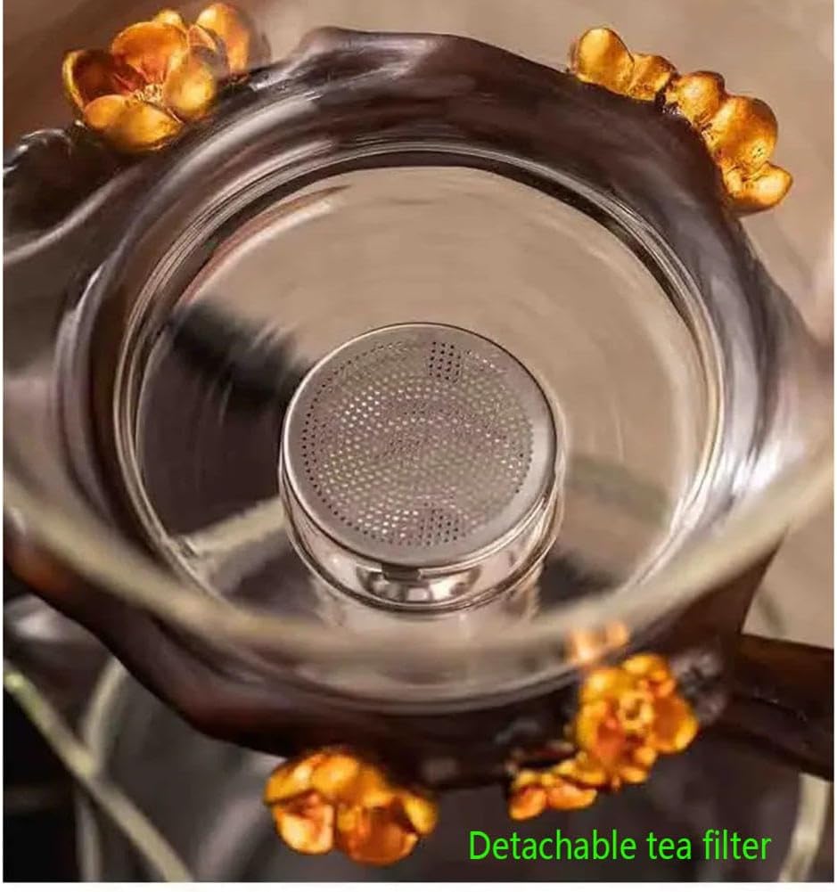 300ML loose leaf tea steeper,tea infuser for loose leaf tea,glass teapot,tea sets for adults,kettle teapot,tea steeper for loose tea,tea maker,glass tea kettle(Bird)