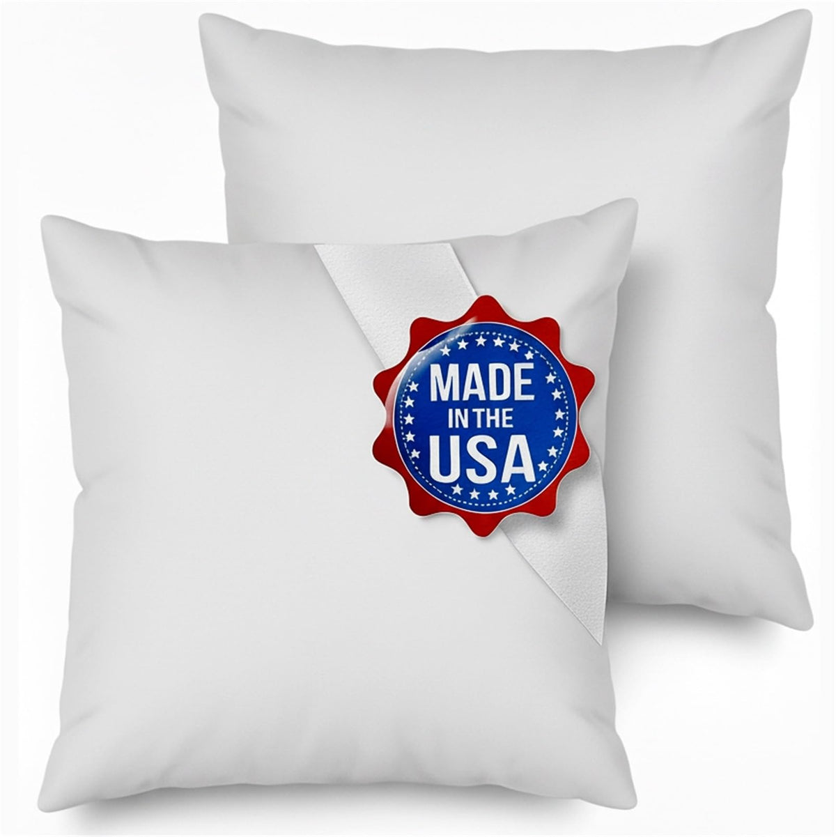 MSD 3 Pack Pillow Insert 30X30 Hypoallergenic Square Form Sham Stuffer Standard White Polyester Decorative Euro Throw Pillow Inserts for Sofa Bed - Made in USA (Set of 3) - Machine Washable and Dry