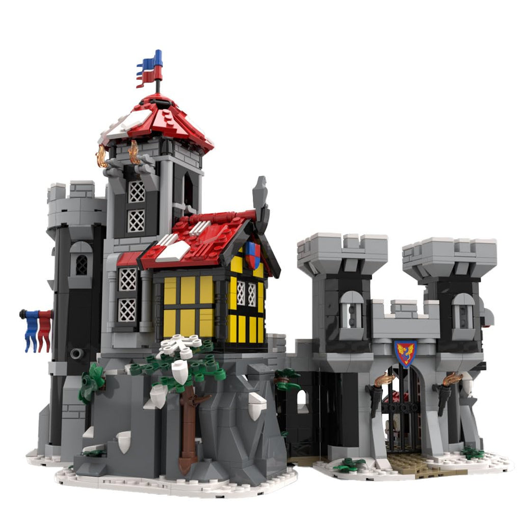 Medieval White Tower Building Kit, Medieval Modular Series Building Blocks Set (1213PCS)