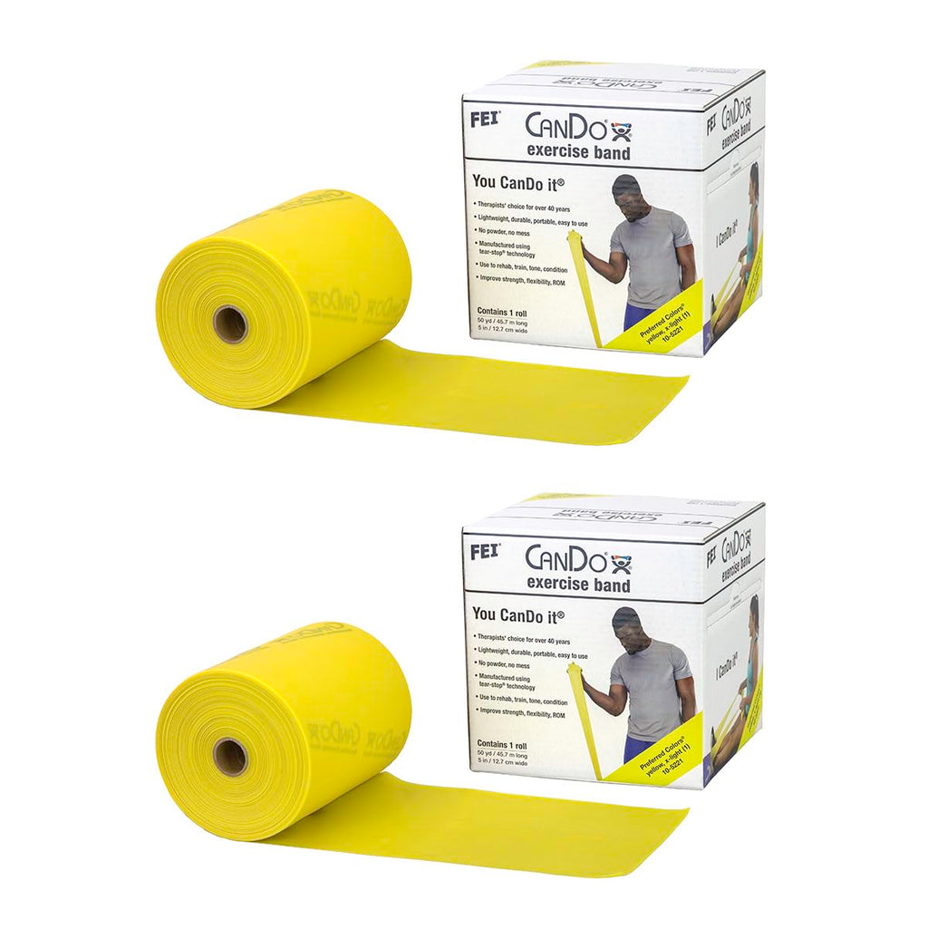 CanDo Twin-Pak Exercise Band, Blue, 100 Yard