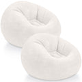 Realspring Inflatable Bean Bag Chairs,Coffee,4 Pcs