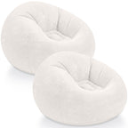 Realspring Inflatable Bean Bag Chairs,Coffee,4 Pcs