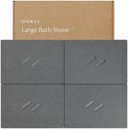 Dorai Home Stone Bath Mat for Bathroom | Quick-Drying Diatomaceous Earth Shower Mat, Non-Slip Natural Stone Modern Bathroom Rugs, Customizable Design | Sandstone, Large - 32.1" x 22.8" x 0.6"