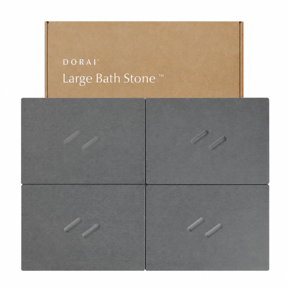 Dorai Home Stone Bath Mat for Bathroom | Quick-Drying Diatomaceous Earth Shower Mat, Non-Slip Natural Stone Modern Bathroom Rugs, Customizable Design | Sandstone, Large - 32.1" x 22.8" x 0.6"