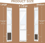 Large Dog Door for Sliding Glass Door, Aluminum Frame Doggie Door