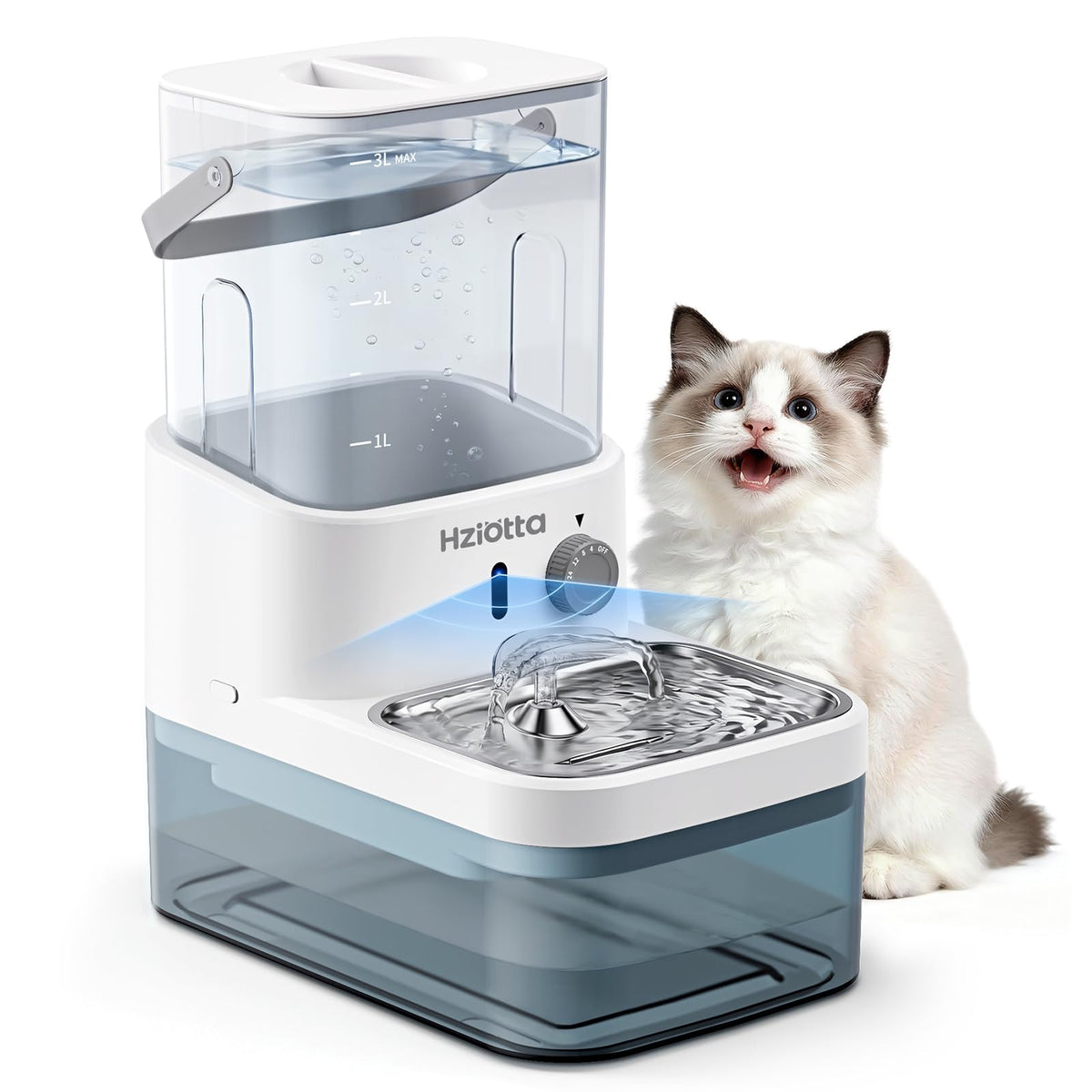 Wastewater Separation Cat Water Fountain – No Filter/Pump, Wireless