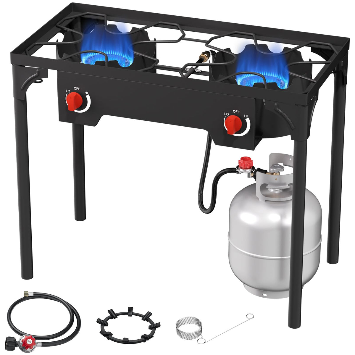 3 Burner Propane Burner, Outdoor Camping Stove, 225,000 BTU