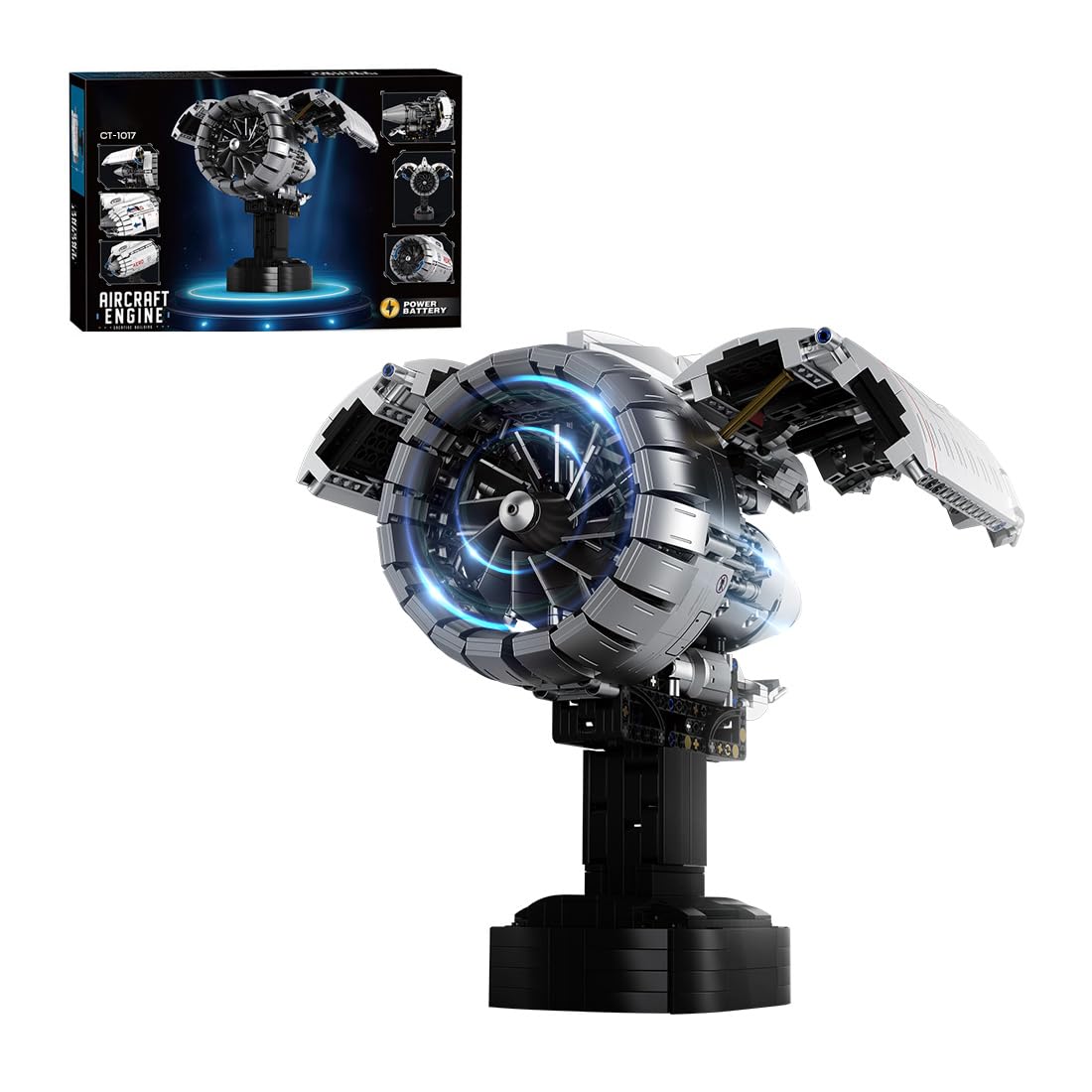CubiMythx V-Twin OHV 8-Valve Engine Building Blocks and Construction Toy, Collectible Technology-Themed Model to Build and Display, Great Gift for Birthdays, Christmas (1653 PCS)