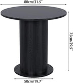 31.5 inch Round Dining Table for 2, Modern Farmhouse Kitchen Table