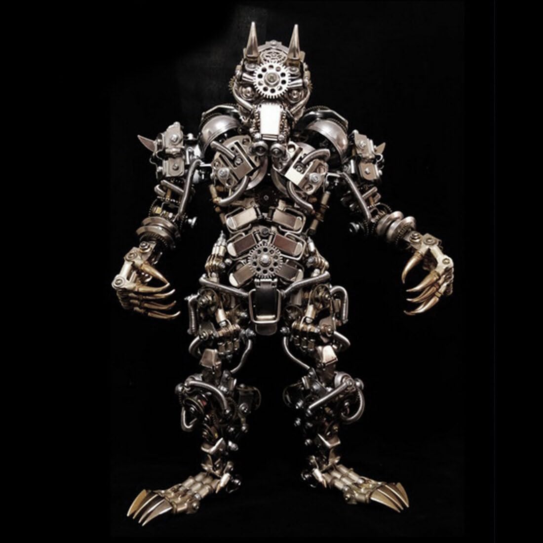 3D Metal Puzzle Werewolf Model Kit, 2000PCS DIY Assemble Steampunk Mechanical Hyperrealistic Werewolf Model, Creative Handcrafted Metal Art Craft Desktop Display & Decoration for Adults