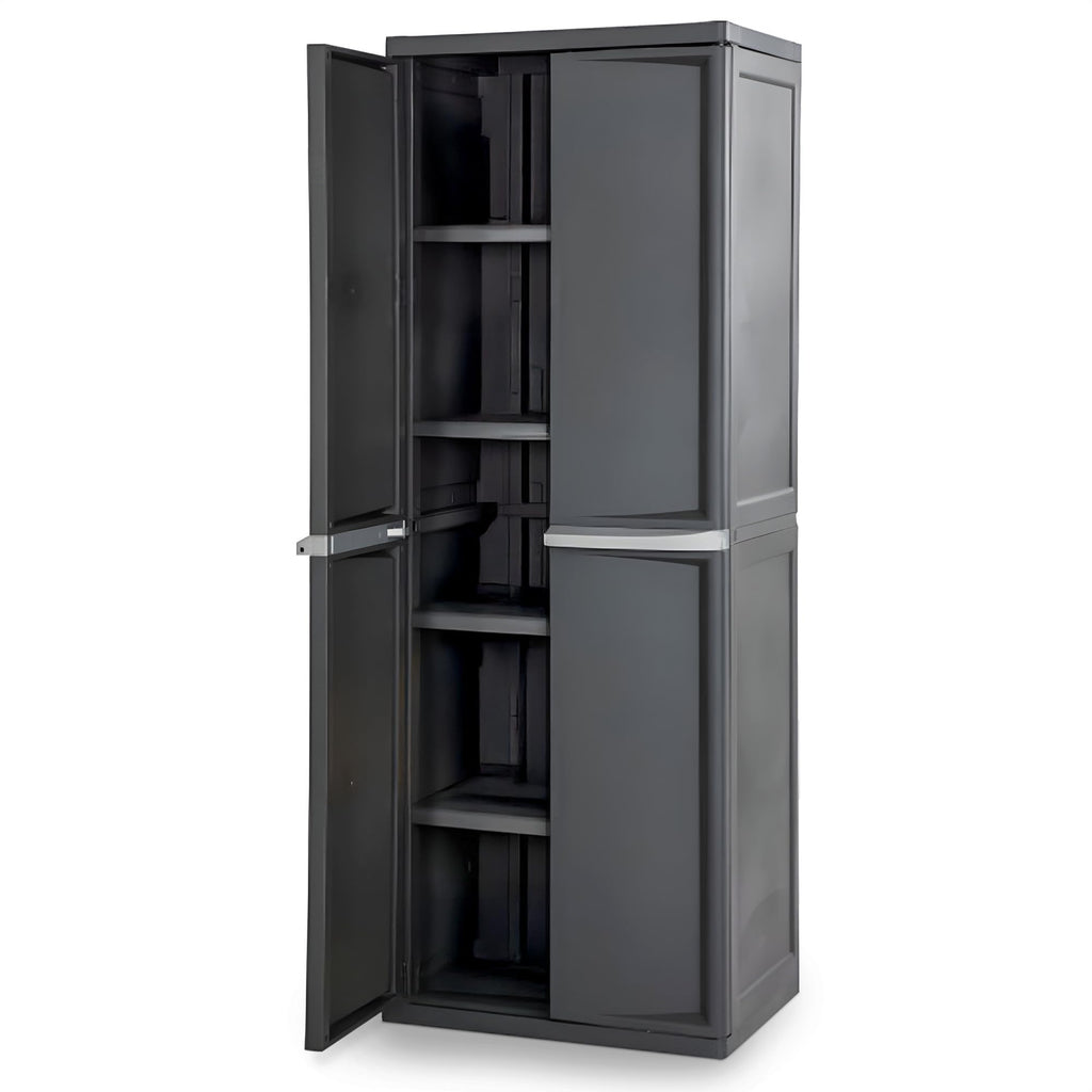 Sterilite 4 Shelf Unit, Heavy-Duty Plastic Utility Storage Rack, 2-Pack