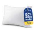 AM AEROMAX 18x18 Memory Foam Throw Pillow Inserts, 4 Pack, Square, White