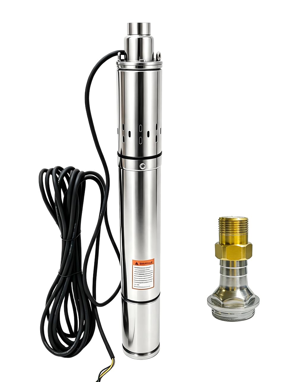 Deep Well Submersible Pump, 220V 1hp Deep Well Pump Submersible Water Pump for Industrial Irrigation and Home,328FT Lift, 12GPM, Screw Water Pump