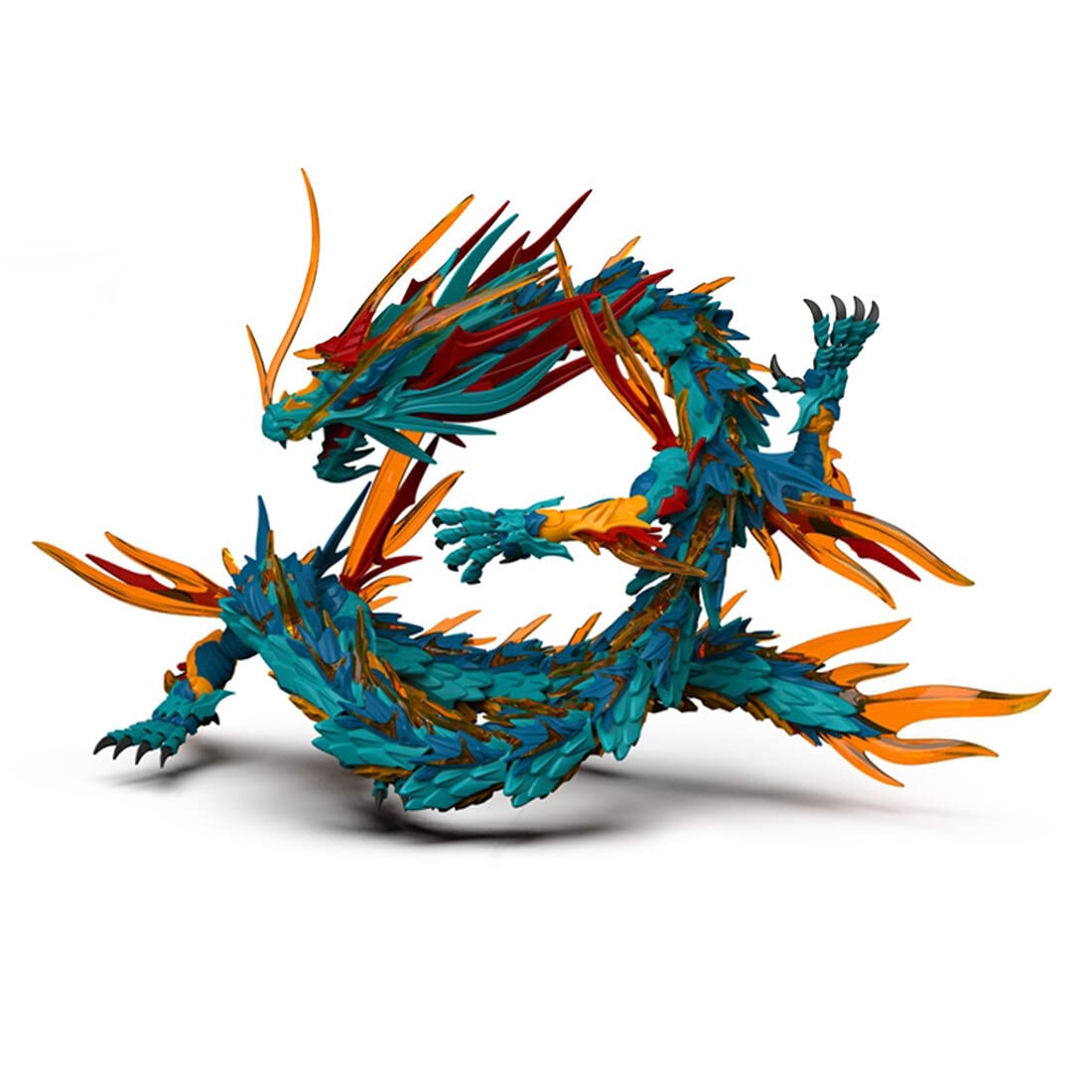 3D Metal Puzzle Dragon Model Kit, 600PCS DIY Assemble Steampunk Mechanical Flying Dragon Model with Interchangeable Wings, Creative Handcrafted Metal Art Craft Desktop Display & Decoration for Adults