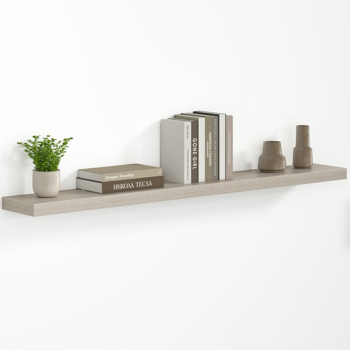 Fun Memories Floating Shelves - 2 Pack 12 Inch Rustic Wooden Wall Shelves - Extra Deeper & Thicker Wall Mounted Storage Shelf for Living Room, Kitchen, Farmhouse - 36" W x 12" D x 1.8" H - Brown