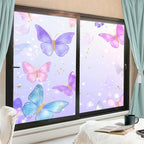 Graffiti Hummingbirds Window Privacy Film 31.5Wx55.1L inch x 2pcs