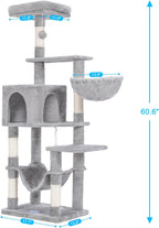 Hey-brother Cat Tree, Multi-Level Sisal Covered Scratching Posts, MPJ050W