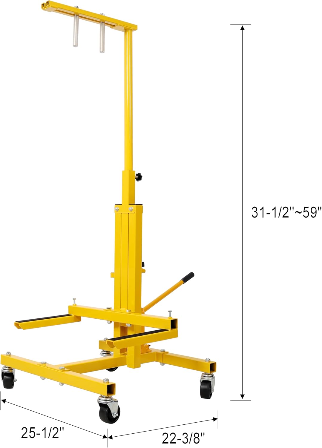Hydraulic Car Lift, Jack Lifter for Car Door Installation and Removal, Red Steel Mobile Jack Stand with Hoist Dolly, Professional Tool for Garage Workshop, 2026 Upgrade (Yellow)