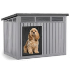 VIXZEN Dog House Outdoor & Indoor, Medium Size, Gray