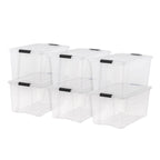 IRIS USA 6-Pack 72 Quart Storage Bins with Lids, Clear