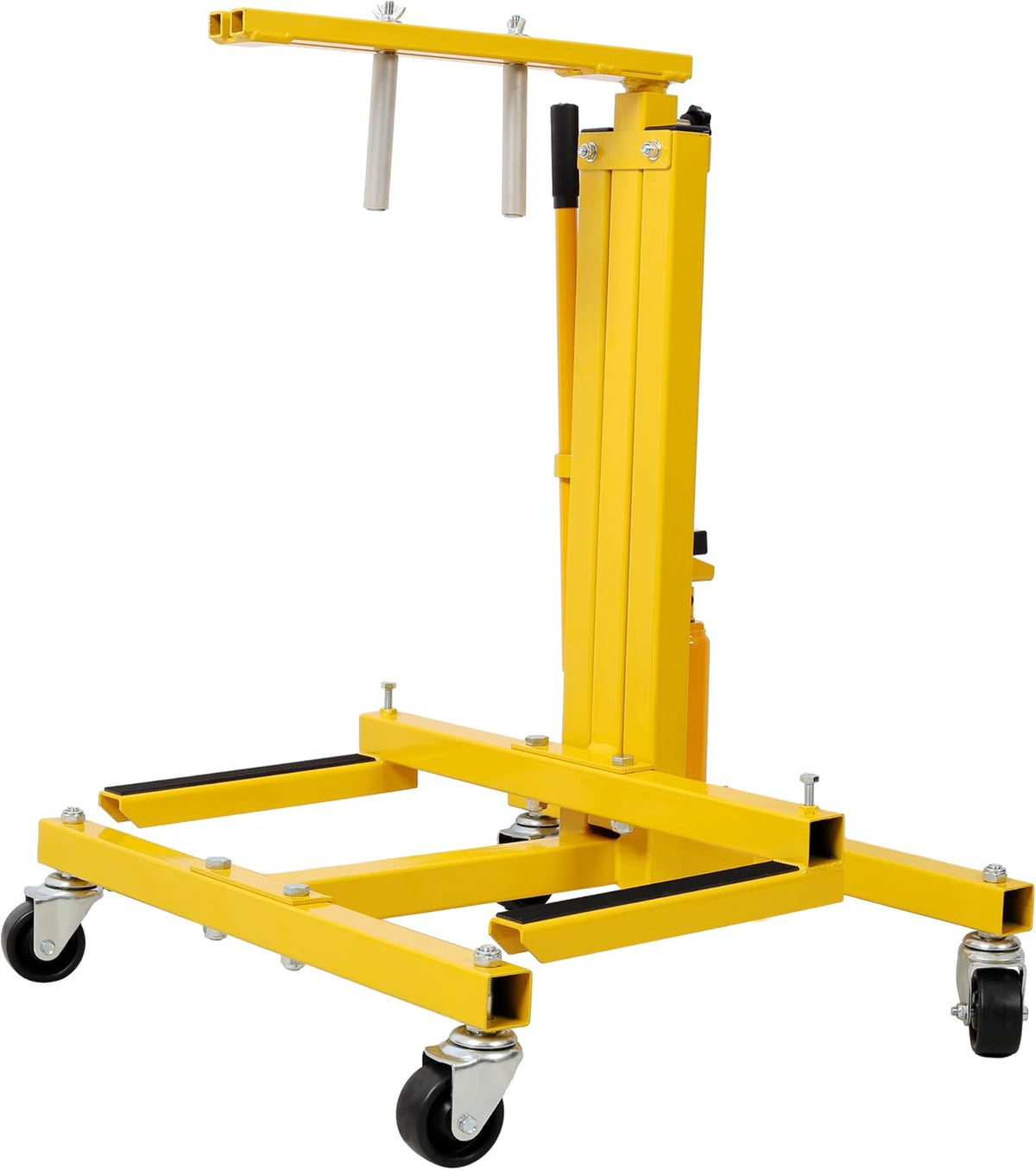 Hydraulic Car Lift, Jack Lifter for Car Door Installation and Removal, Red Steel Mobile Jack Stand with Hoist Dolly, Professional Tool for Garage Workshop, 2026 Upgrade (Yellow)