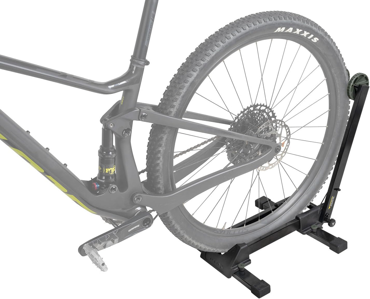 Topeak Lineup Stand Max+ (TW046) – Heavy-Duty Folding Bike Stand for Road, MTB & E-Bikes – 30kg Capacity, Adjustable Wheel Chock, Fits 20mm–3.25” Tires, Compact Storage