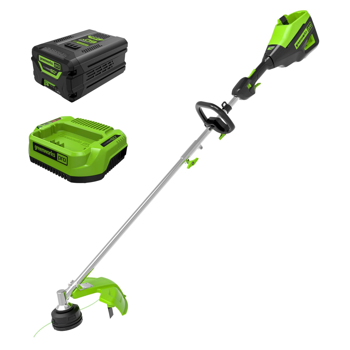 Greenworks 60V 13 in String Trimmer & 540 CFM Blower Combo, 4.0 Ah Battery