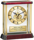 Award Retirement Gift Glass Engrave Clock Anniversary Service Employee