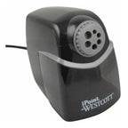 Westcott iPoint Evolution Axis Heavy Duty Electric Pencil Sharpener for Classroom, Black and Silver