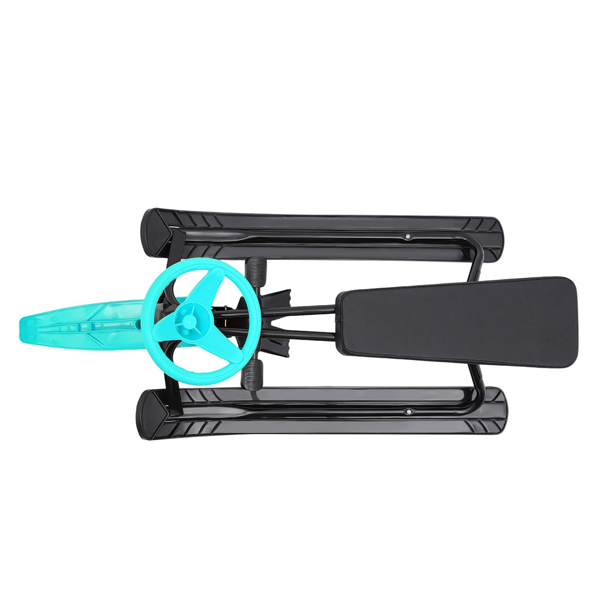 Kart Snow Sled, Steering Snow Sled, Snow Sled for Kids, 220Lb, Kart Style, Steering & Brakes, 31In Baseboard, Ski Sand Grass, 3-15Y, PU Seat