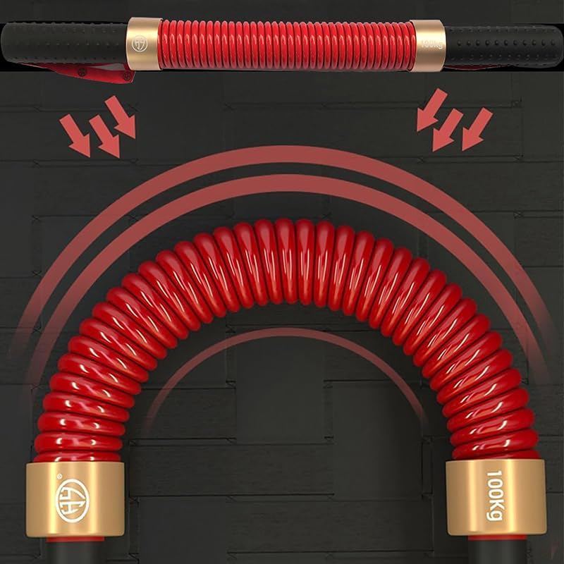 HAOYING Red Power Twister Bar Arm Shoulder Upper Body Chest Builder Strengthener Spring Exercise Bicep Blaster 60 kg - 130 kg
