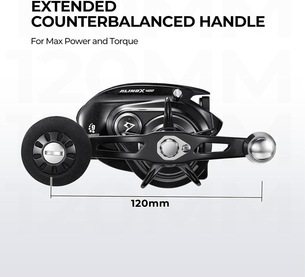 Piscifun Alinox 400 Baitcasting Reel, 38LB Drag, Aluminum Frame