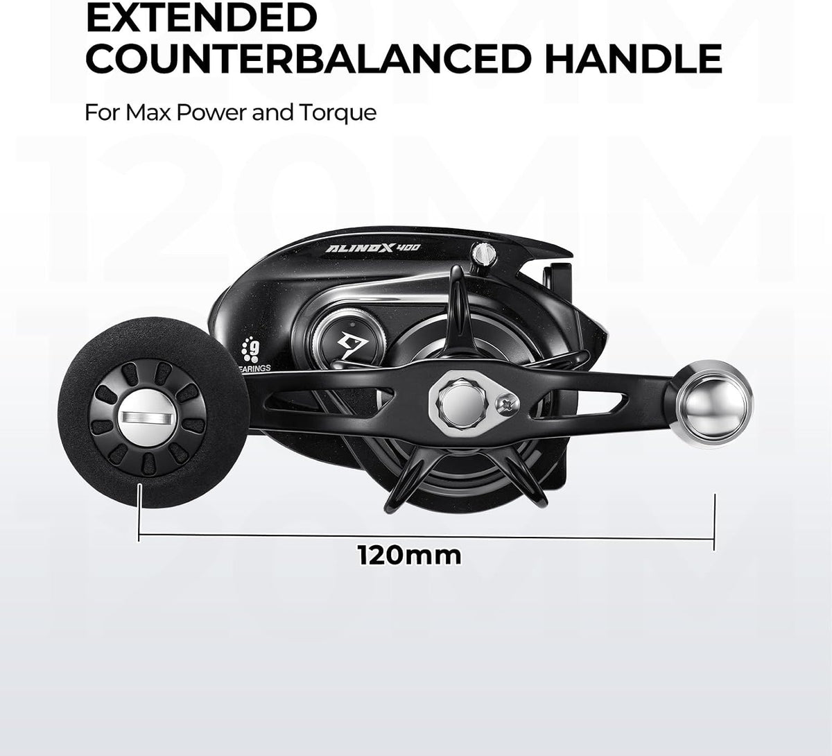 Piscifun Alinox 400 Baitcasting Reel, 38LB Drag, Aluminum Frame