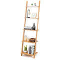 Tangkula 5-Tier Ladder Shelf Bookcase, Bamboo, 72”H, Walnut, 2 Pack