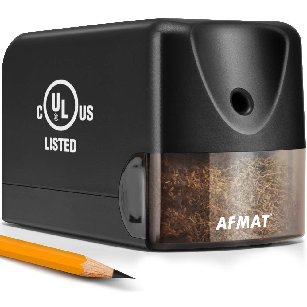 AFMAT 3 Pack Electric Pencil Sharpener PS13, Heavy Duty Pencil Sharpener for Classroom, 6.5-8mm No.2/Colored Pencils, UL Listed, 10,000+ Sharpenings for Home, Office, School