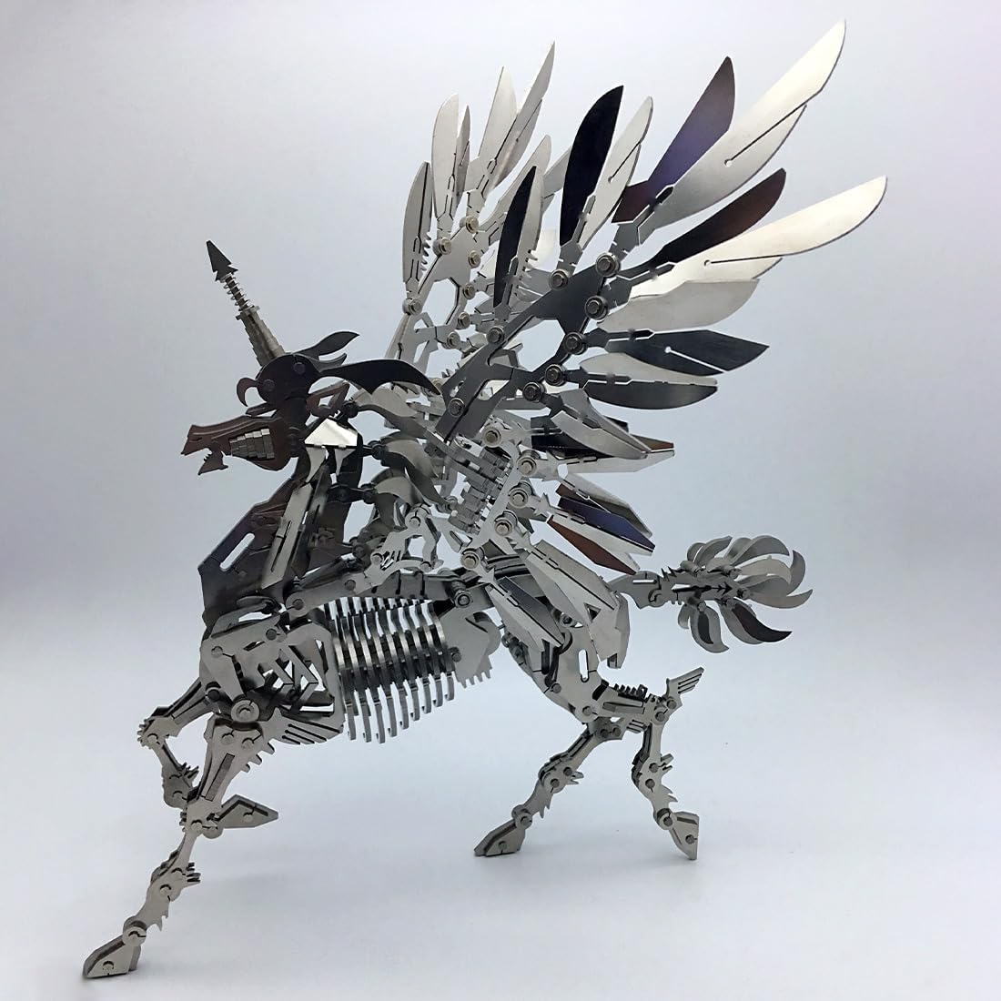 Mythical Unicorn 3D Metal Puzzle Model for Adults, DIY Animal Sculpture 3D Model Kit Immersive Creative Building Model Art Desk Decor (559+PCS)
