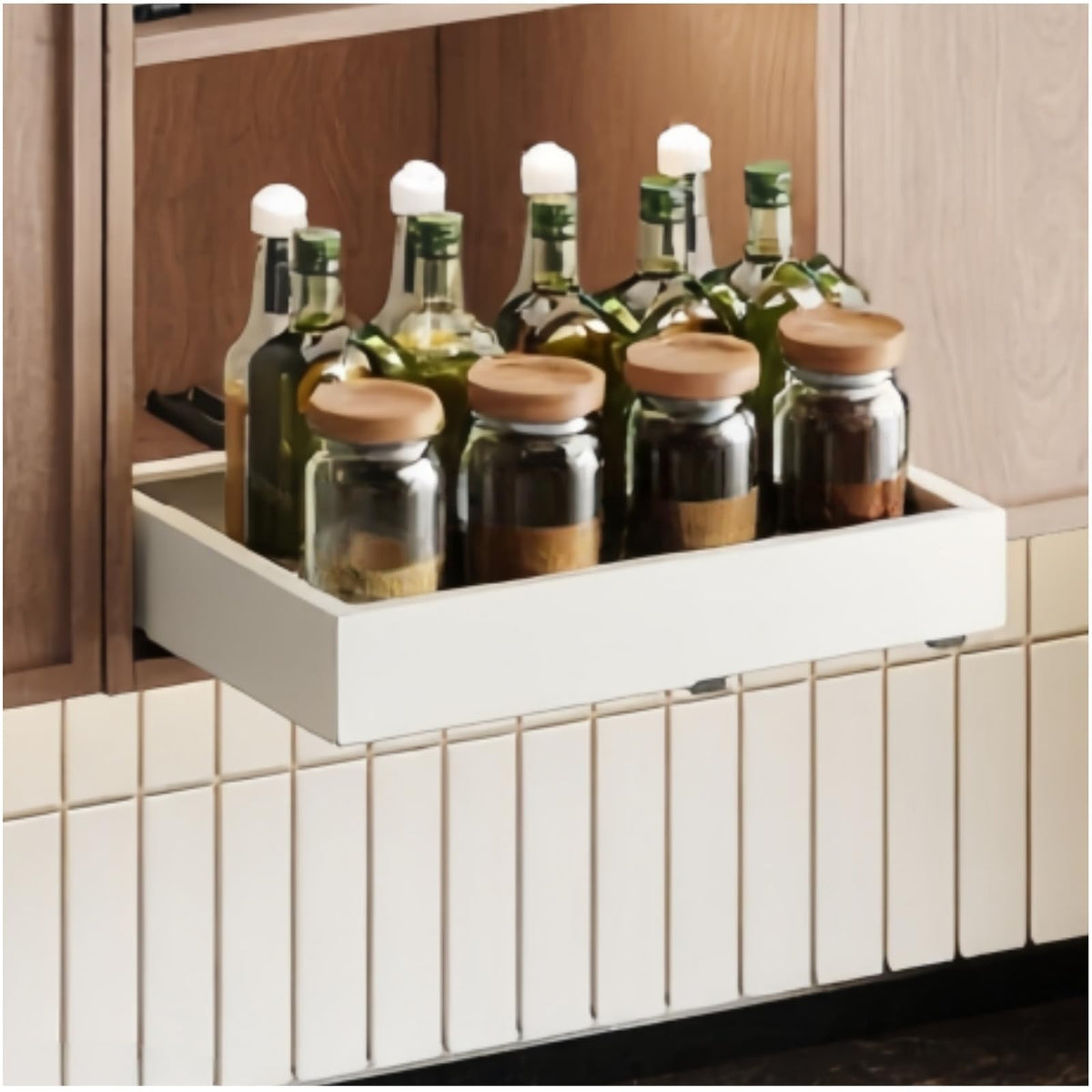 Fokyfok Pull Out Cabinet Organizer,23"-31"W,17"-24"D,Expandable,Adhesive