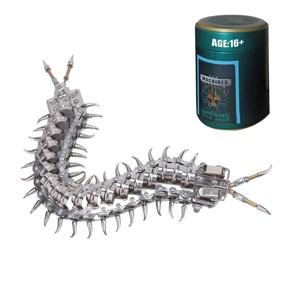 3D Puzzle Chinese Four Holy Beasts Model Kit, DIY Assemble Steampunk Mechanical Azure Dragon with Movable Joints, Creative Handcrafted Metal Art Craft Desktop Display & Decoration for Adults