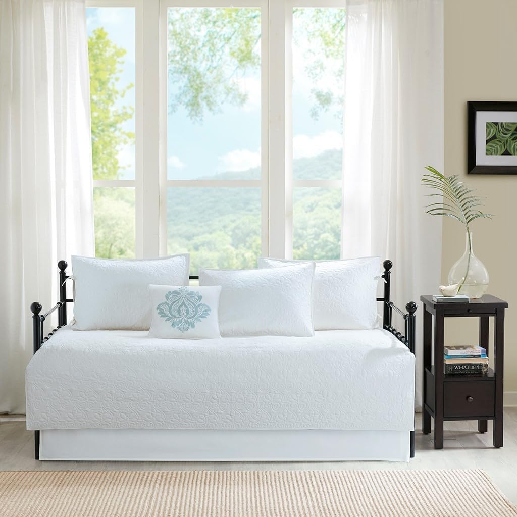 6 Pcs Reversible Daybed Cover Set White Daybed