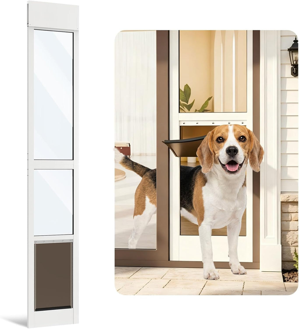 Large Dog Door for Sliding Glass Door, Aluminum Frame Doggie Door