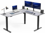 VIVO Black 63 x 55 in Corner Standing Desk, DESK-E3CTB