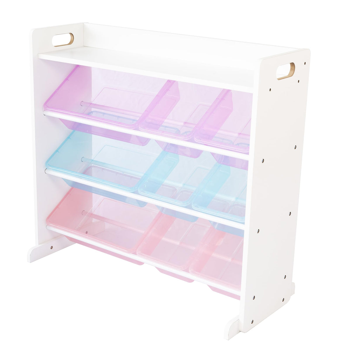 Humble Crew Kids Toy Organizer with Display Shelf, 9 Bins, 3 Tier Storage