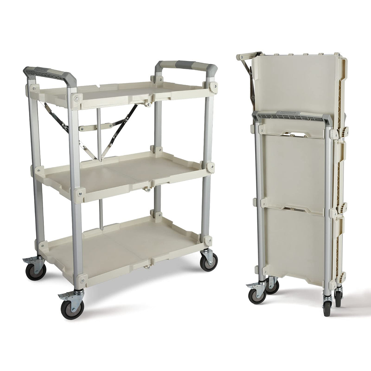 Olympia Tools 85-188 Pack-N-Roll Folding Collapsible Service Cart, 150LB Capacity, Black