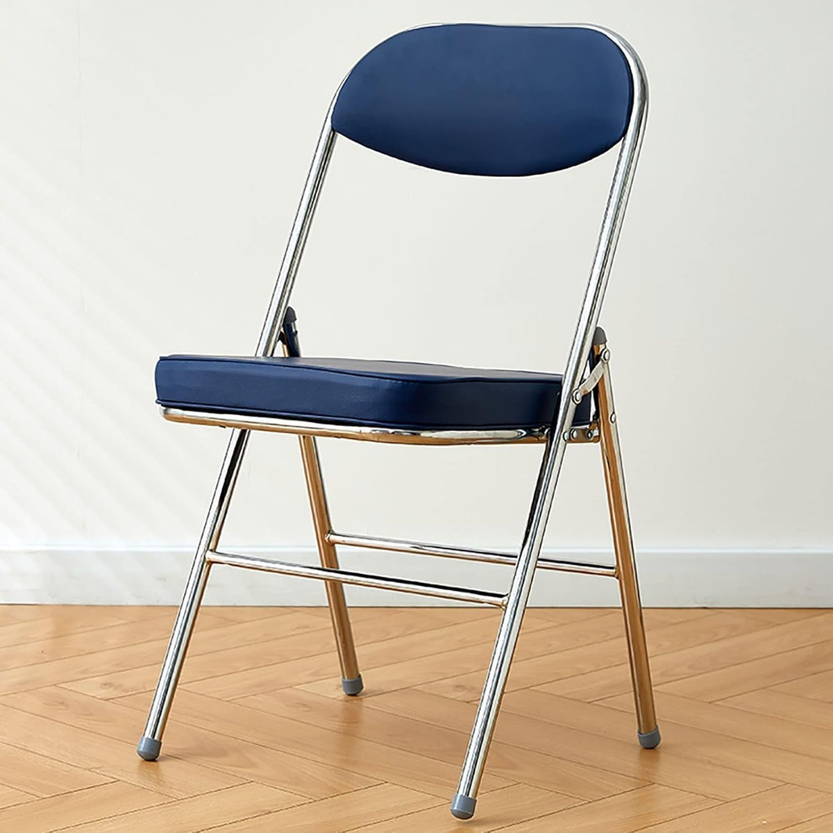 Folding Metal Frame Chairs for Indoor/Outdoor Use Portable Stackable and Durable Gray Color Ideal for Home(Grey)