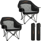 FAIR WIND 2 Pack XL Oversized Padded Camping Chair Heavy Duty for Adults