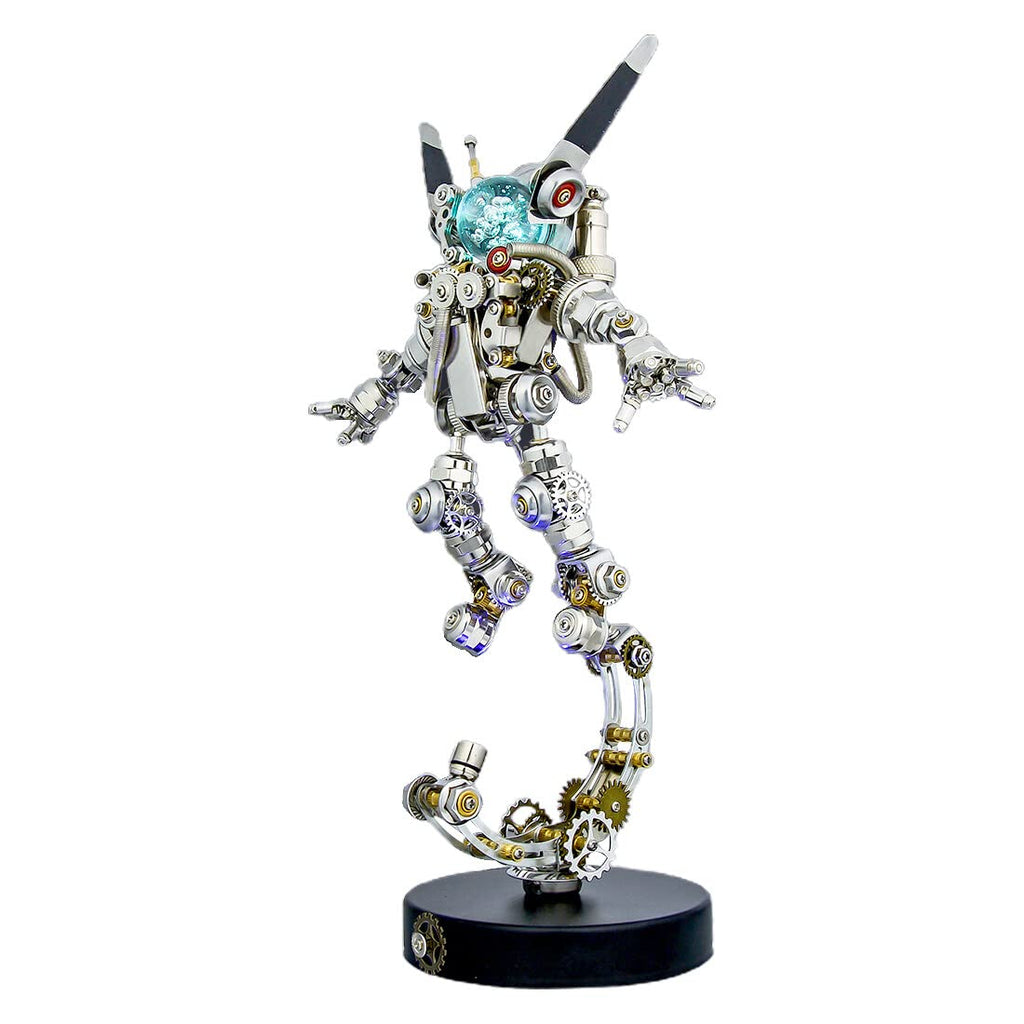 3D Metal Puzzle Dragon Model Kit, 1390PCS DIY Assemble Steampunk Mechanical Intelligential Dragon with Glowing Spine, Creative Handcrafted Metal Art Craft Desktop Display & Decoration for Adults