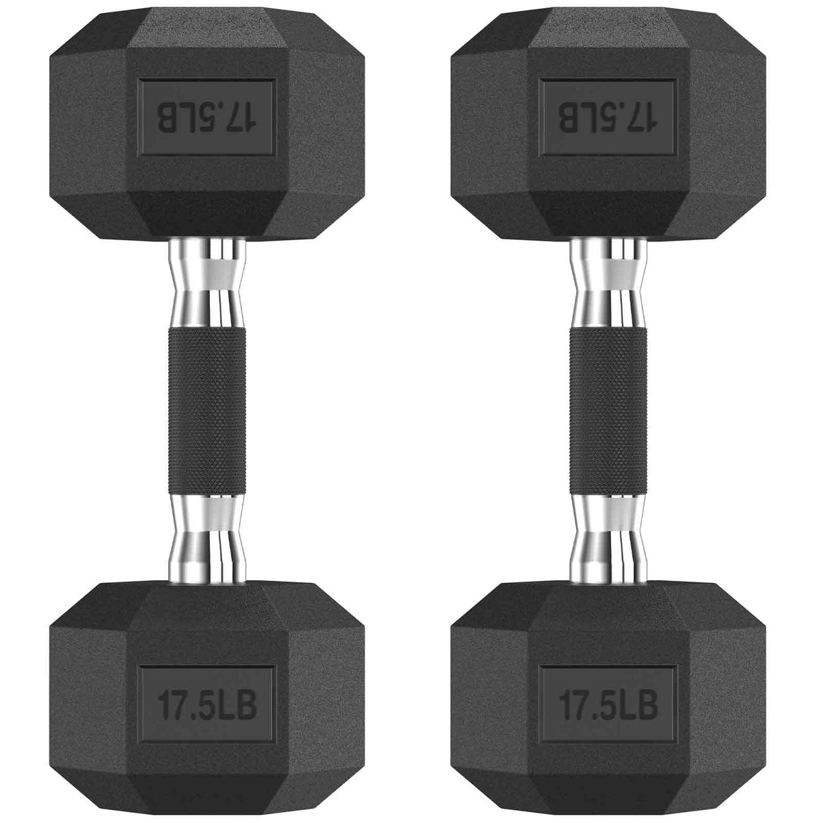 HANDBODE Hex Dumbbell Set of 2, Rubber Encased Fixed Dumbbells, 2.5-65 lb