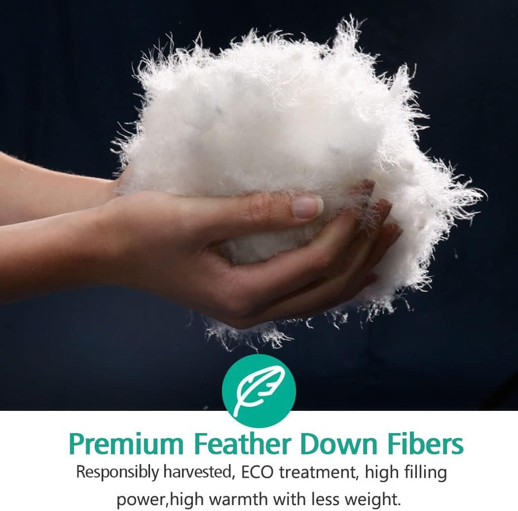 APSMILE Duvet Insert,Down Feather Fibers Comforter Queen-All Season Blanket