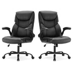 Sweetcrispy Computer Desk Chair, Lumbar Support Video Game Chair PU Leather